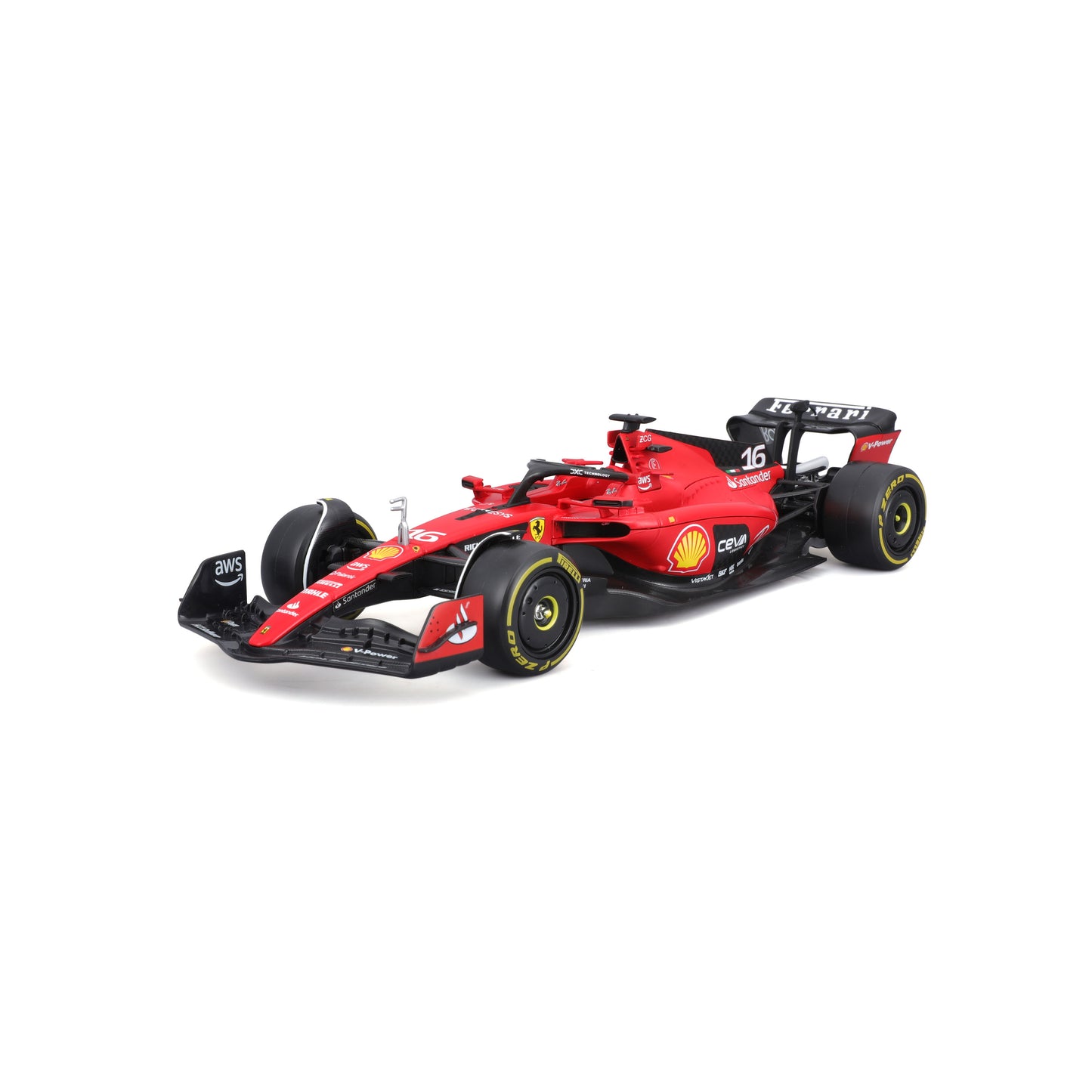 Ferrari SF-23 Charles Leclerc #16 - 1:24 Diecast Modell mit Fahrer