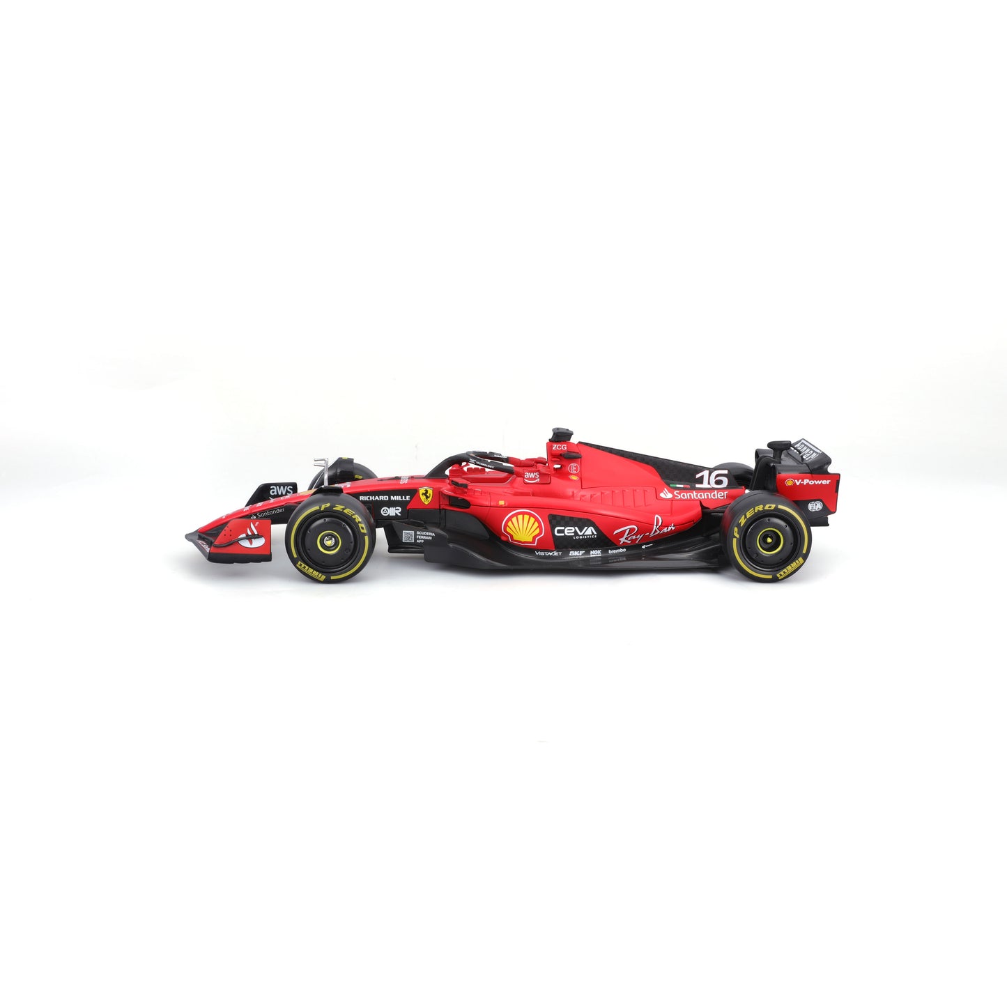 Ferrari SF-23 Charles Leclerc #16 - 1:24 Diecast Modell mit Fahrer