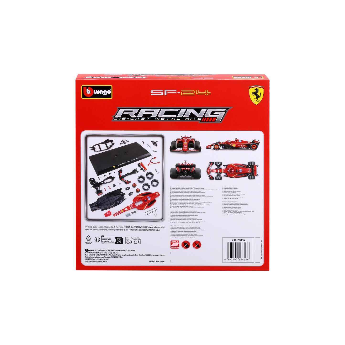 Kit Mod`ele Ferrari SF-24 2024 #16 Charles Leclerc F1 2024 - 'Echelle 1:24