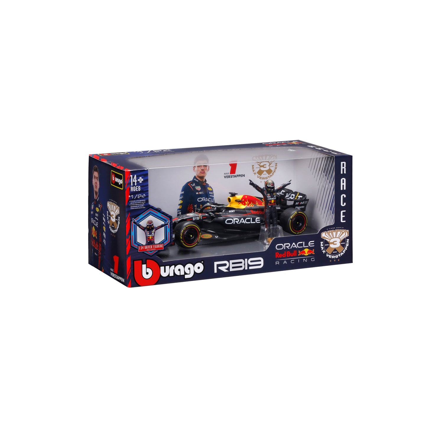 Red Bull RB19 #1 Max Verstappen F1 2023 - 1:24 Diecast Modell mit Fahrer