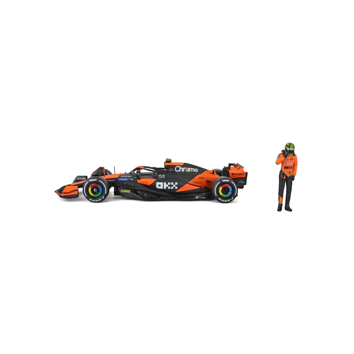 McLaren MCL38 Lando Norris #4 F1 2024 - 1:24 Scale Diecast Model with Driver
