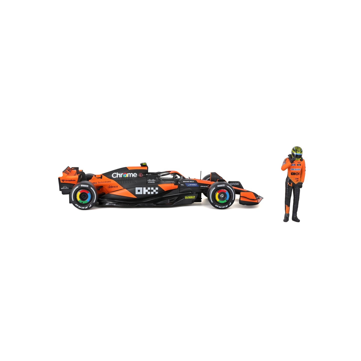 McLaren MCL38 Lando Norris #4 F1 2024 - 1:24 Scale Diecast Model with Driver