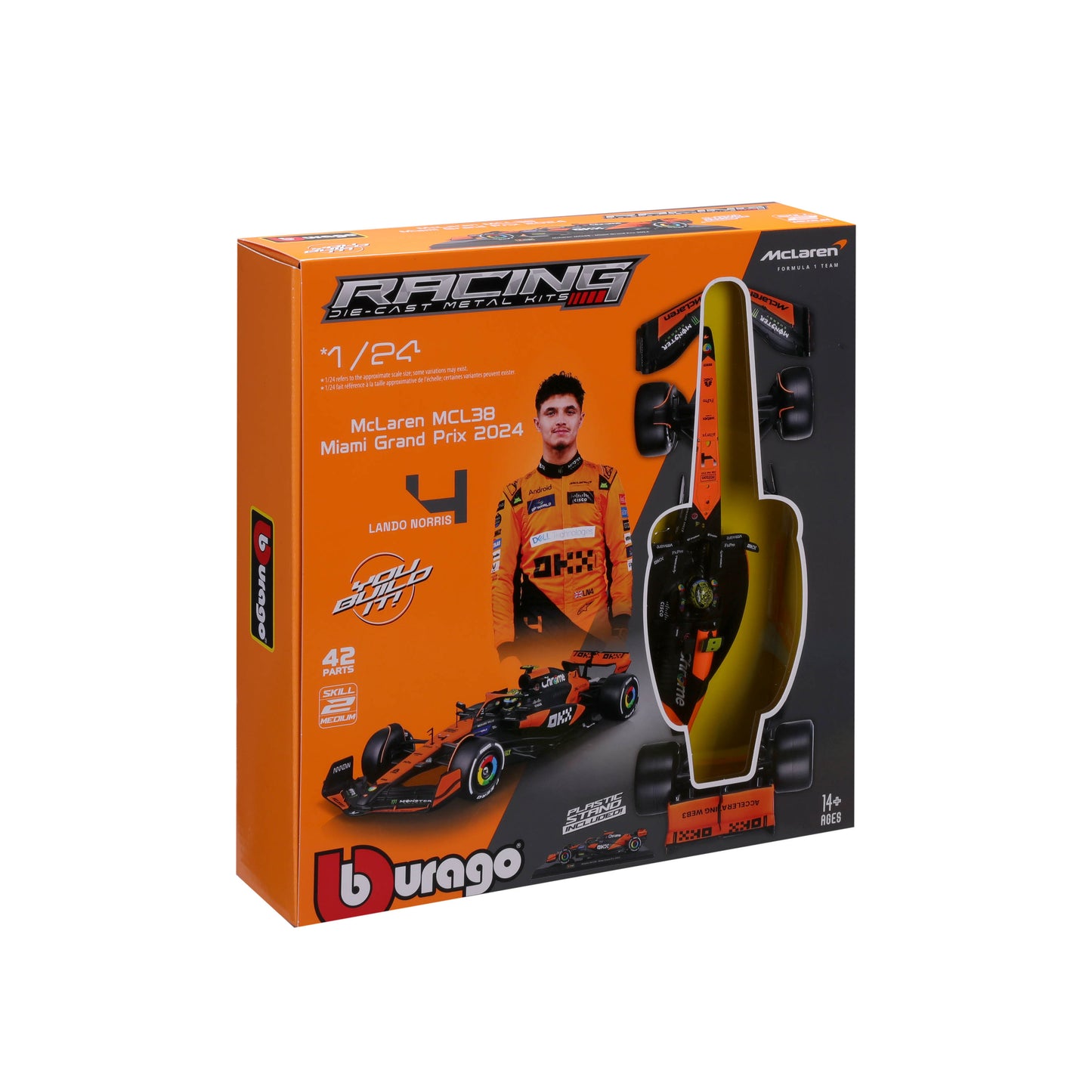 Modellbausatz McLaren MCL38 2024 #4 Lando Norris - Massstab 1:24