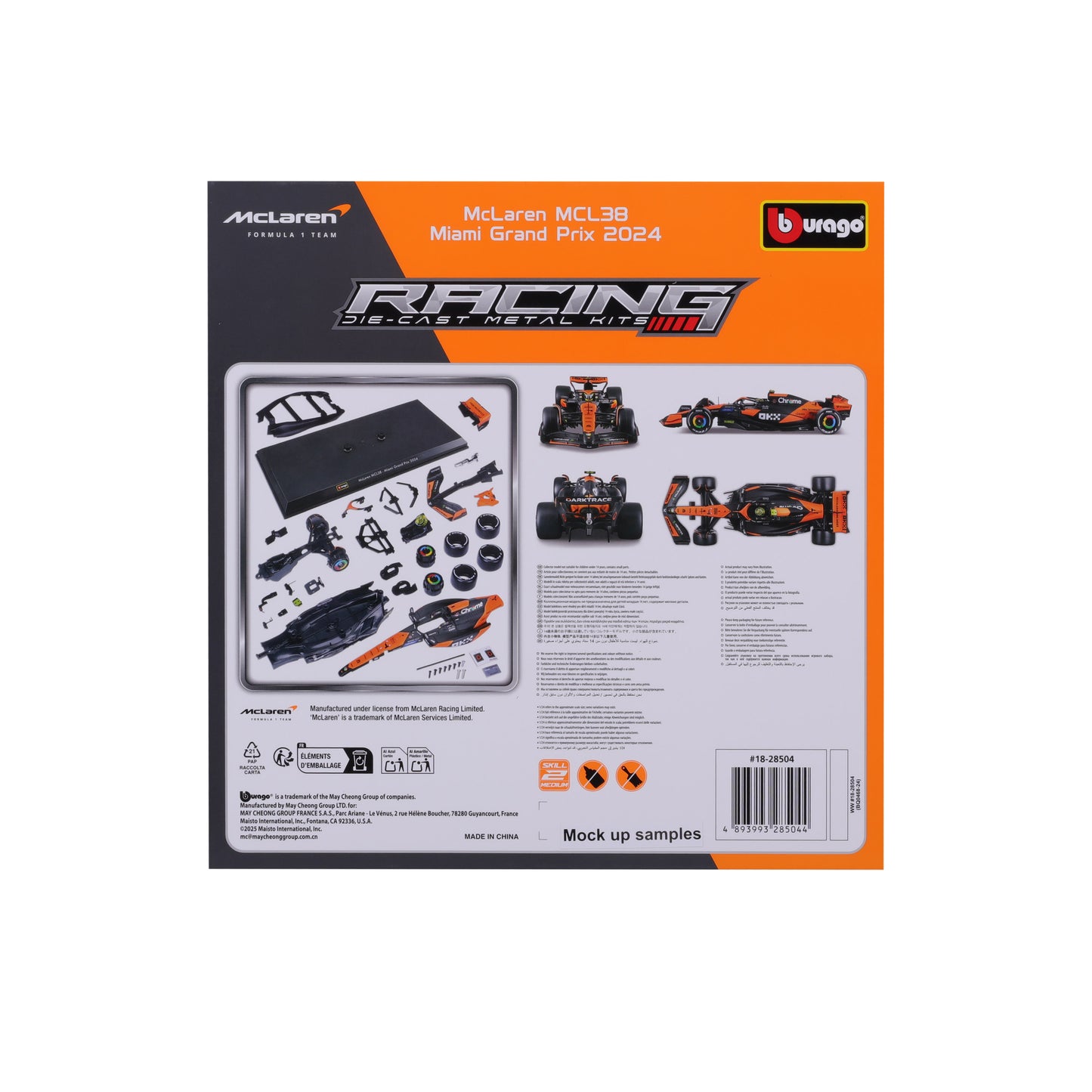 Modellbausatz McLaren MCL38 2024 #4 Lando Norris - Massstab 1:24