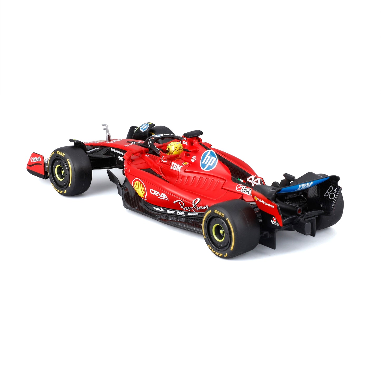 Ferrari SF-23 Test Fiorano - 1:43 Scale Diecast Model Lewis Hamilton with Display Case
