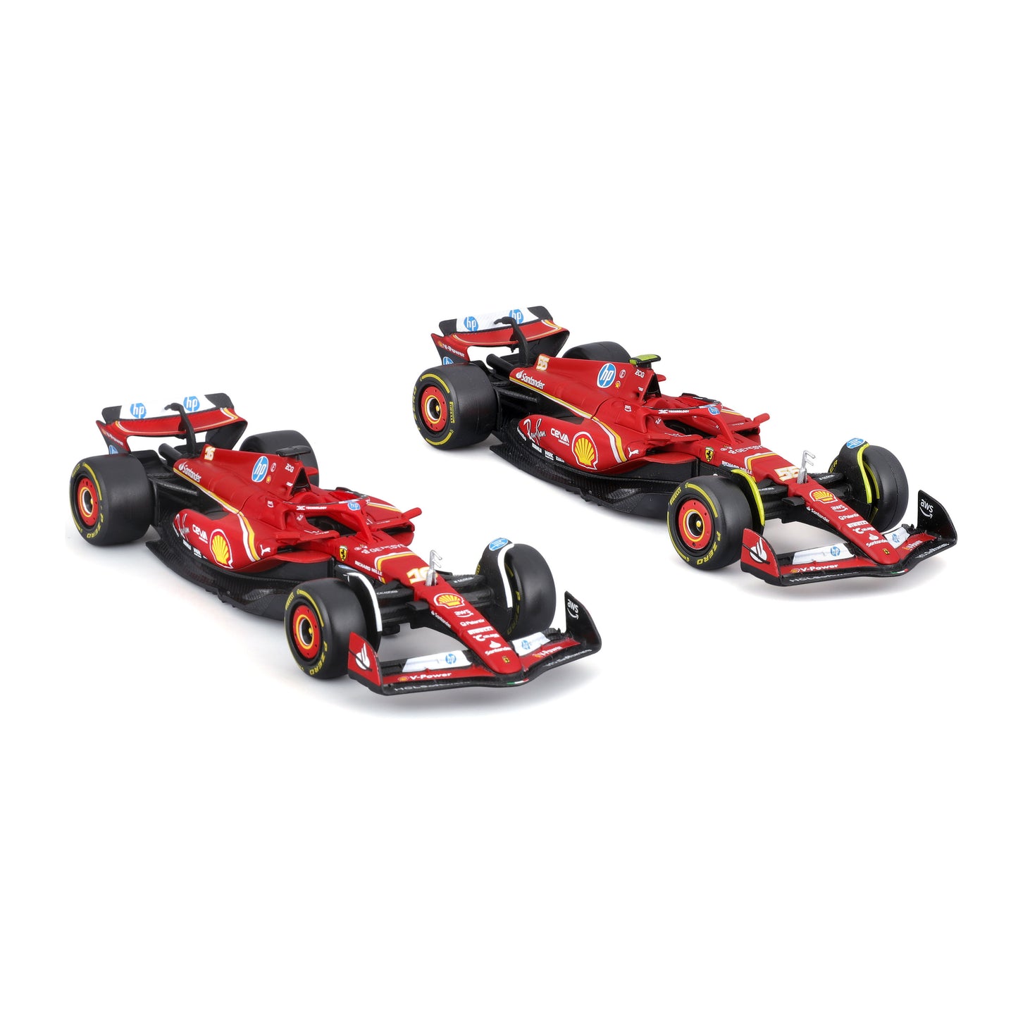 Set of 2 Models SF-24 #16 Charles Leclerc / #55 Carlos Sainz F1 2024 Scale 1:43 Imola Livery