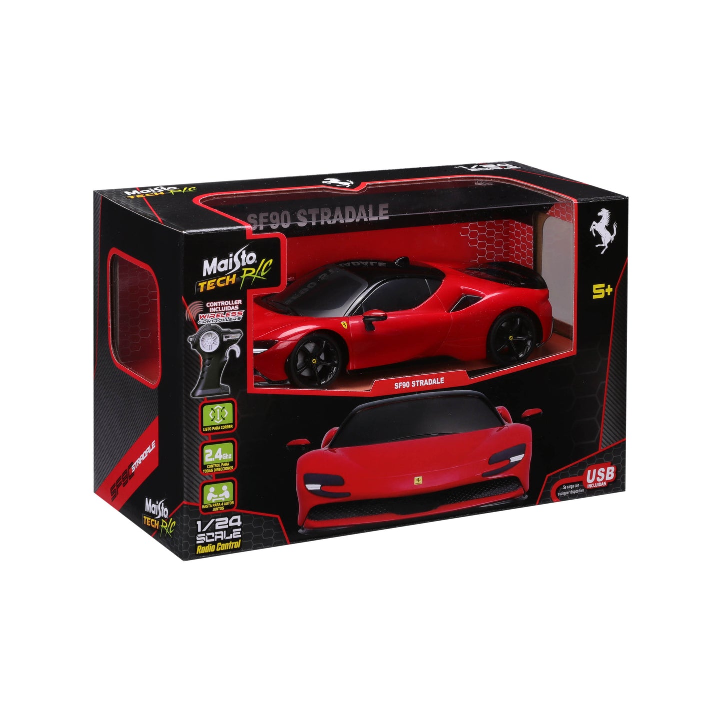 Ferngesteuertes Fahrzeug Ferrari SF90 - Massstab 1:24 Special Pack